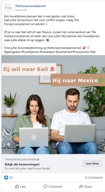 Facebookad - The Honeymoonplanner - finale versie